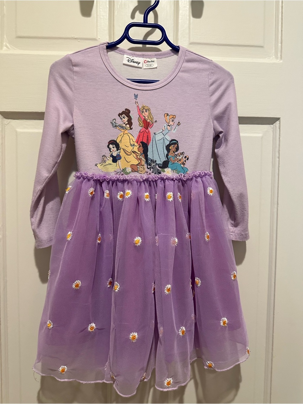 Disney Purple Princess Tulle Dress with Daisy Embroidery